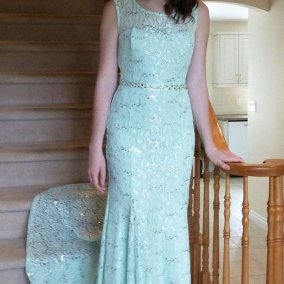 Lace Prom Dress - Picture 2 of 7
